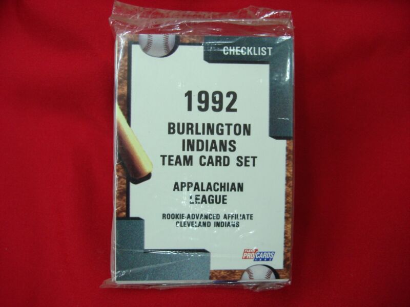 1992 Burlington Indians Fleer ProCards MiLB Team Set (Sealed)