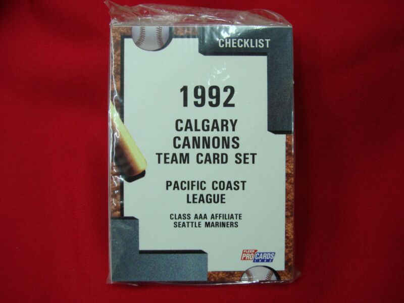 Factory sealed 1992 Fleer ProCards Minor League Baseball Team Set of the Calgary Cannons