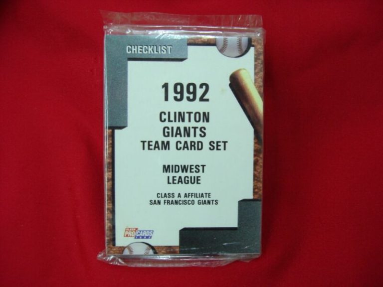 Factory Sealed 1992 Fleer ProCards Minor League Team Set of the Clinton Giants (San Francisco Giants affiliate)