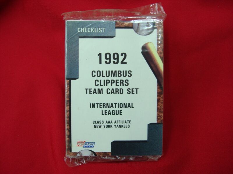 1992 Fleer ProCards Columbus Clippers Team Set featuring J.T. Snow and Bernie Williams