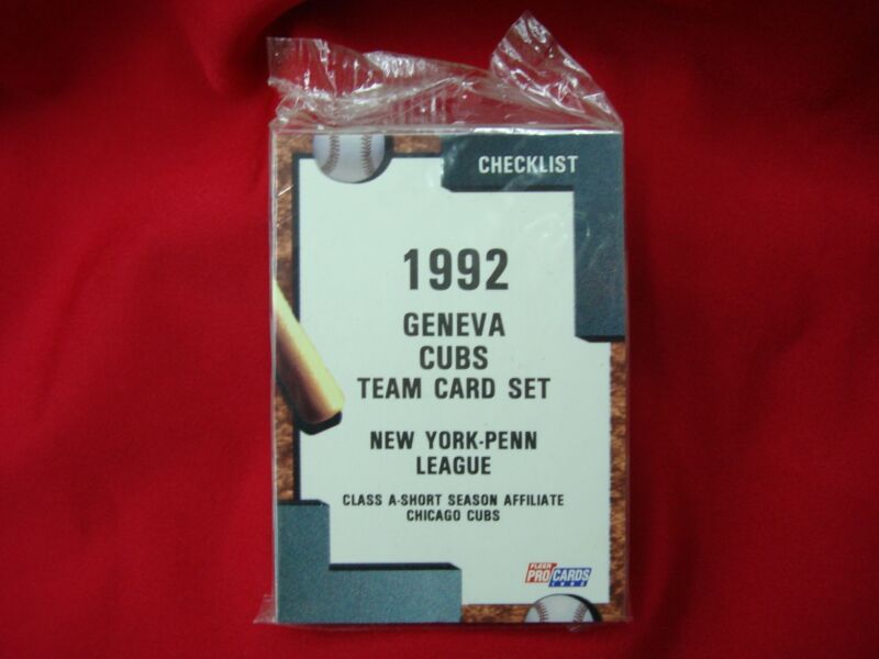 1992 Fleer ProCards Geneva Cubs Minor League Team Set - Sealed