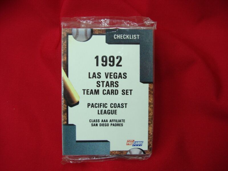 Factory sealed 1992 Fleer ProCards Minor League Baseball Team Set of the Las Vegas Stars (San Diego Padres Class AAA affiliate)
