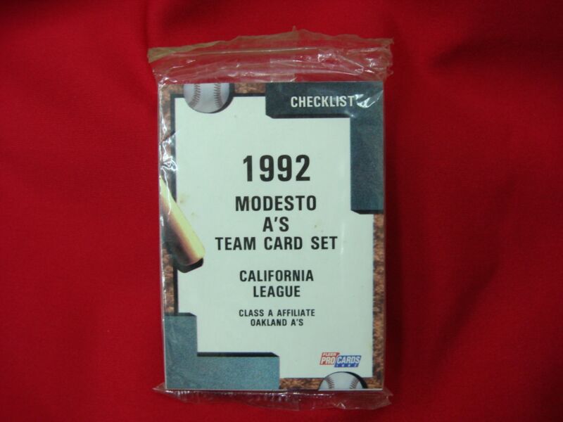 1992 Fleer ProCards Modesto A's Minor League Baseball Card Set (Oakland Athletics Affiliate) - Factory Sealed