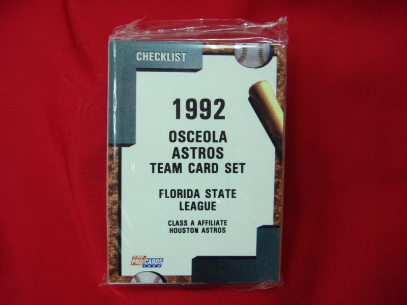 Sealed 1992 Fleer ProCards Osceola Astros Minor League Baseball Team Set