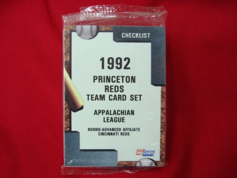 1992 Fleer ProCards Princeton Reds Minor League Baseball Team Set