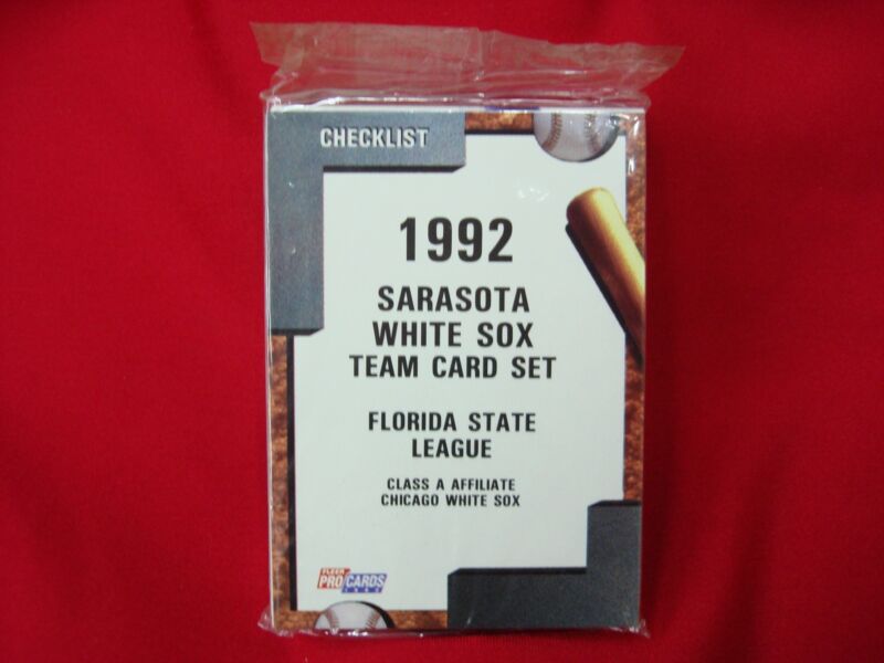 1992 Fleer ProCards Sarasota White Sox MiLB Team Set