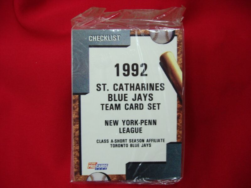 1992 St. Catharines Blue Jays Fleer ProCards MiLB Team Set - Factory Sealed