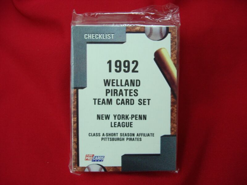 1992 Fleer ProCards Welland Pirates Team Set (Pittsburgh Pirates Affiliate) - Factory Sealed