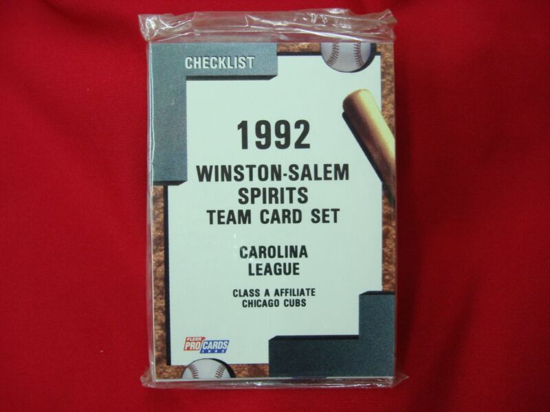 Factory sealed 1992 Fleer ProCards Minor League Baseball team set of the Winston-Salem Spirits