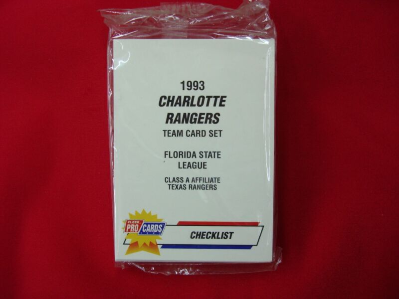 1993 Fleer ProCards Charlotte Rangers MiLB Team Set (Rich Aurelia) - Sealed