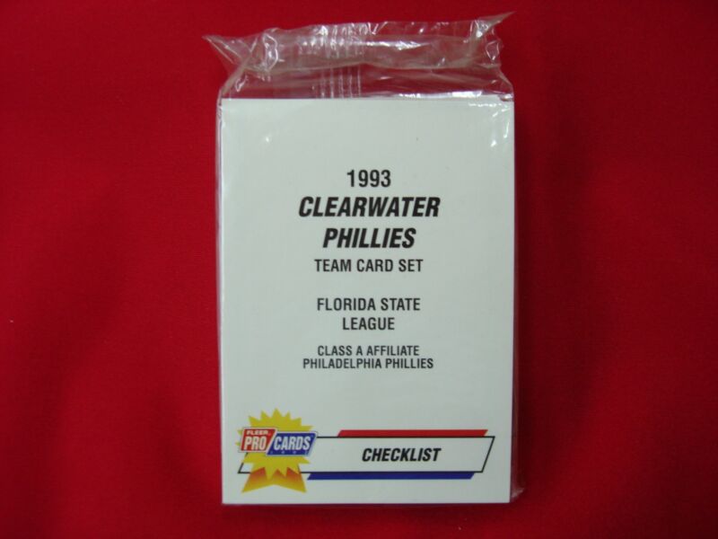 1993 Fleer ProCards Clearwater Phillies MiLB Team Set