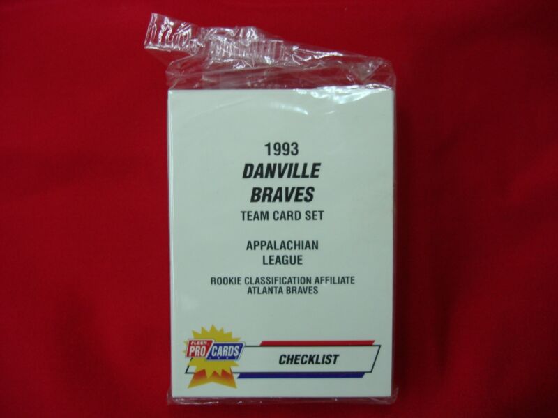 Factory sealed 1993 Danville Braves team set by Fleer Procards, featuring Damon Hollins