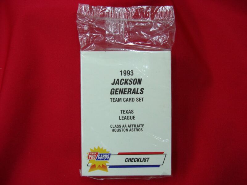 Factory sealed 1993 Fleer ProCards Minor League Baseball Team Set of the Jackson Generals (Houston Astros Affiliate)