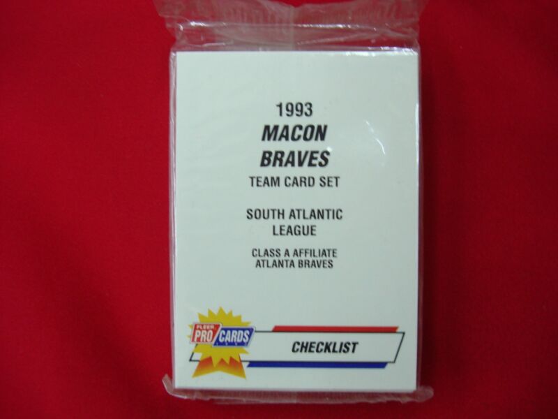 1993 Macon Braves Minor League Baseball Team Set - Fleer ProCards Factory Sealed