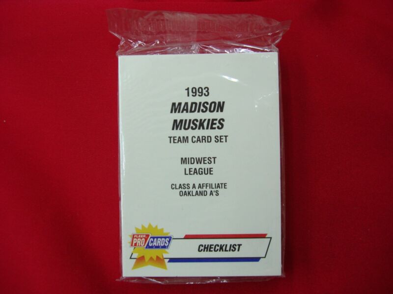 1993 Fleer ProCards Madison Muskies Team Set (Jose Guillen, Oakland A's Affiliate) - Factory Sealed