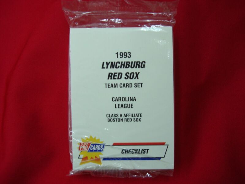 1993 Lynchburg Red Sox Fleer Procards Minor League Team Set - Factory Sealed