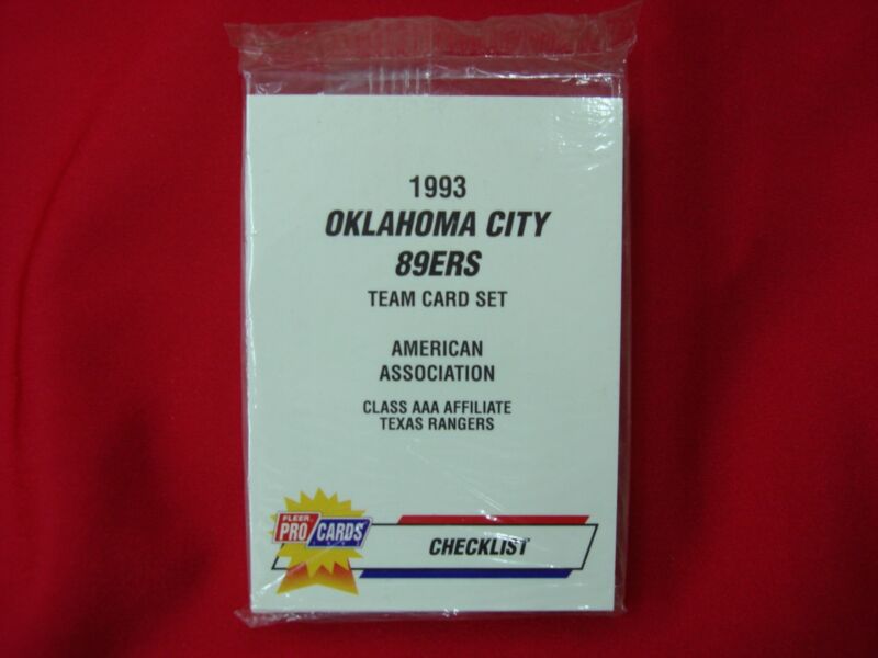 1993 Fleer ProCards Minor League Baseball team set of the Oklahoma City 89ers