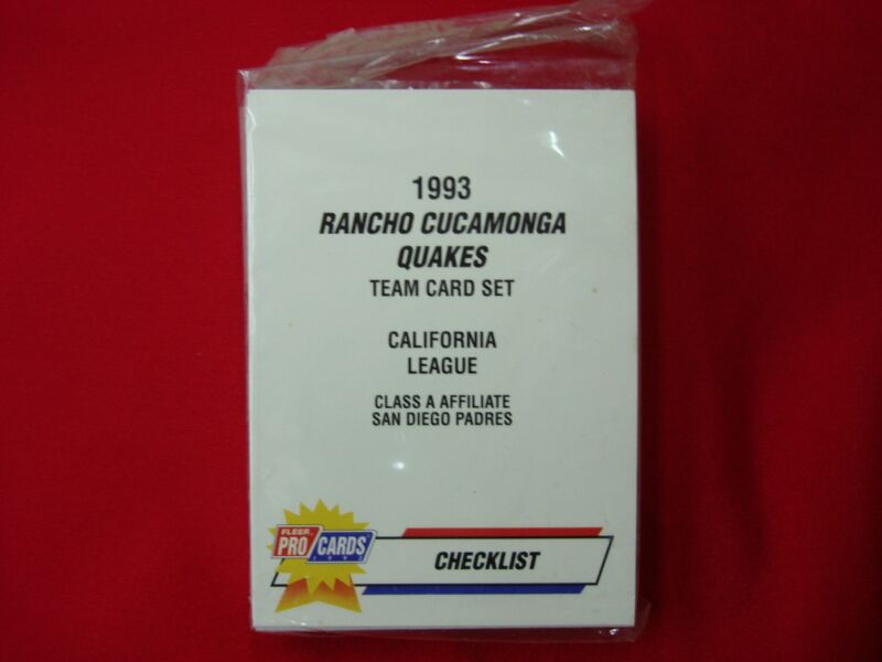 1993 Rancho Cucamonga Quakes Factory Sealed ProCards Baseball Card Set