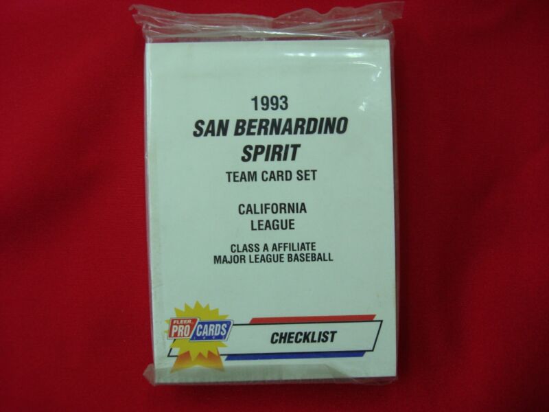 1993 San Bernardino Spirit Fleer ProCards Minor League Baseball Team Set - Factory Sealed