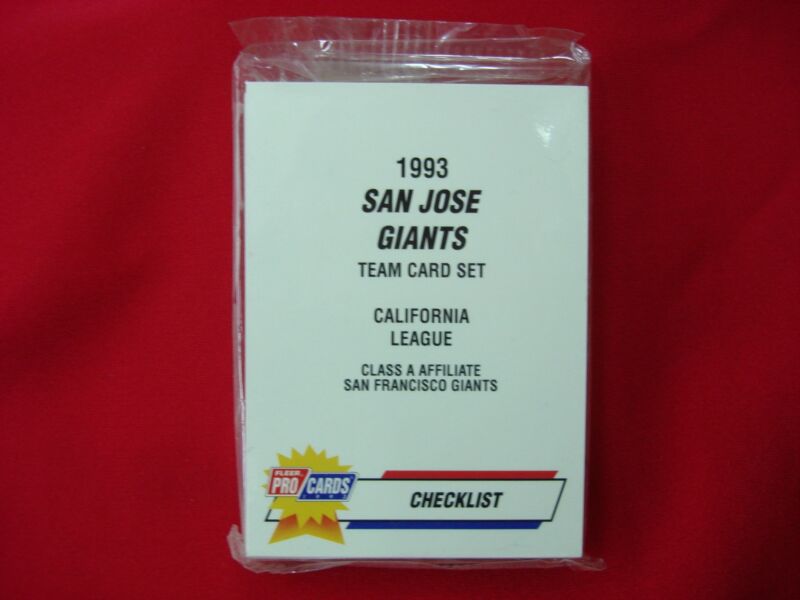 1993 Fleer ProCards San Jose Giants MiLB Team Set
