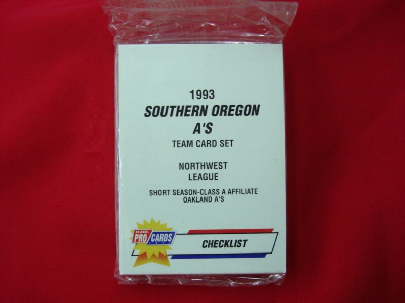 1993 Fleer ProCards Southern Oregon A's MLB Team Set (Sealed)