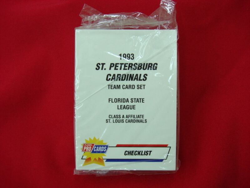 1993 St. Petersburg Cardinals Minor League Baseball Card Set
