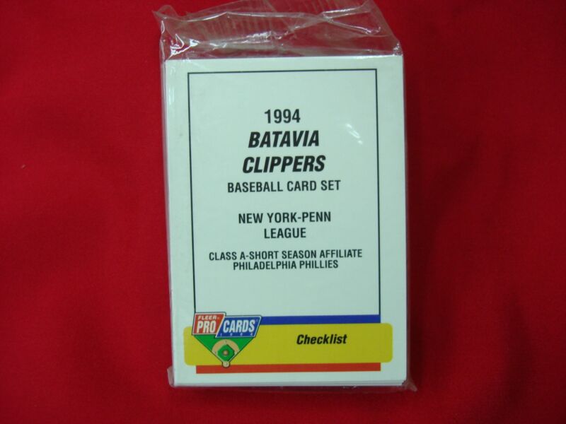 1994 Fleer ProCards Batavia Clippers Factory Sealed Minor League Baseball Set