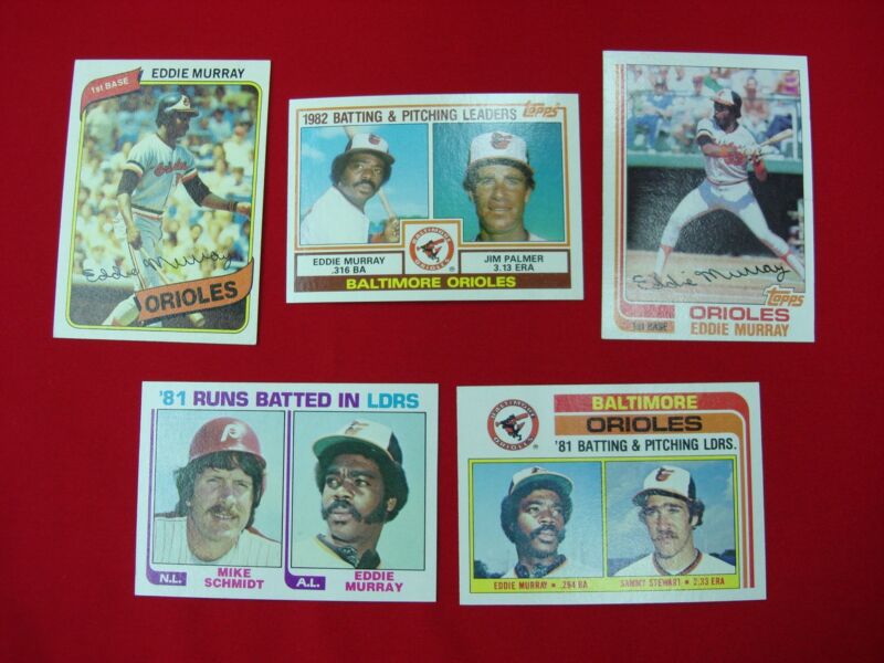 Eddie Murray Orioles baseball cards (1980-1983) set