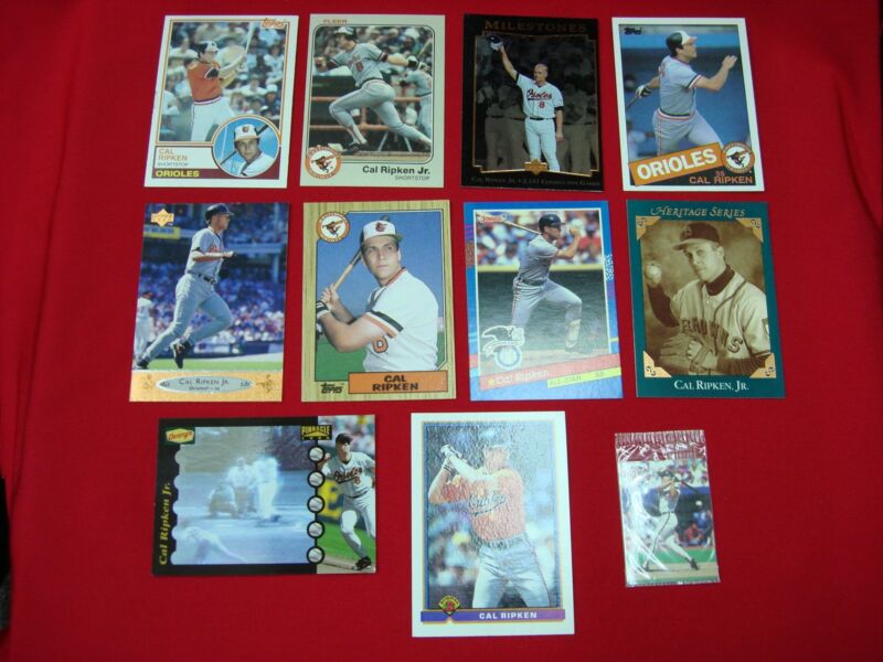 Vintage Cal Ripken Jr. baseball card collection