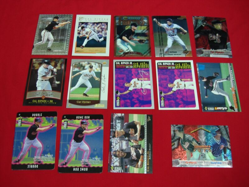 Cal Ripken Jr. baseball card collection of 14 cards