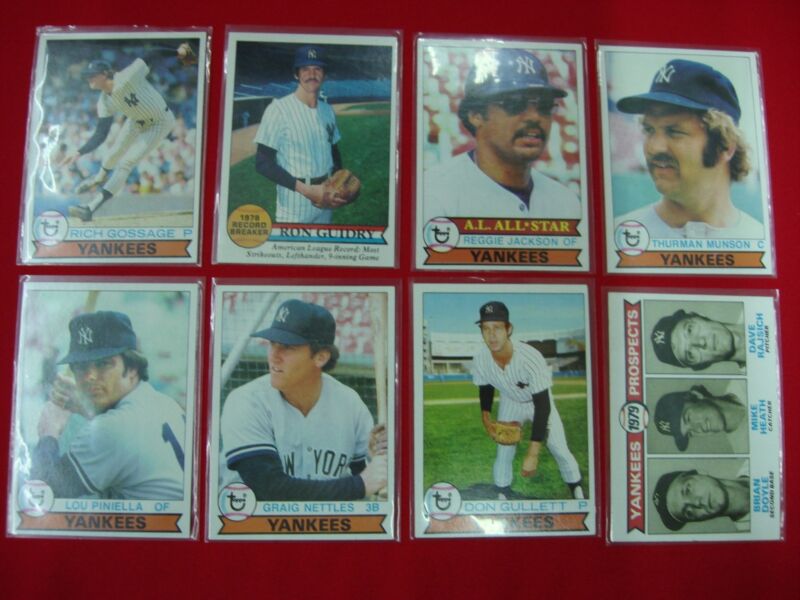 Vintage 1979 Topps New York Yankees baseball card set