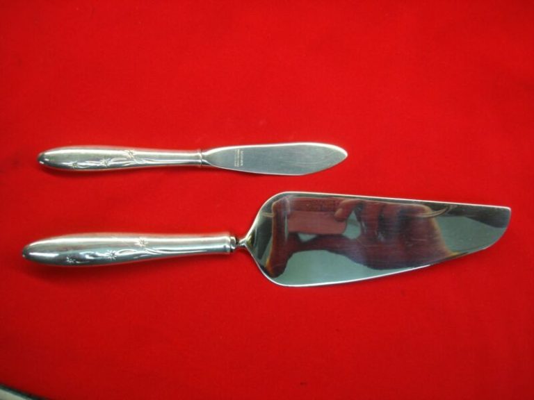 Gorham Celeste Sterling Silver Cake Server & Butter Knife