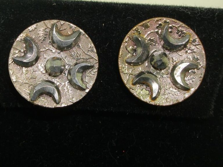 Antique 1930s Art Nouveau cut steel clip-on earrings