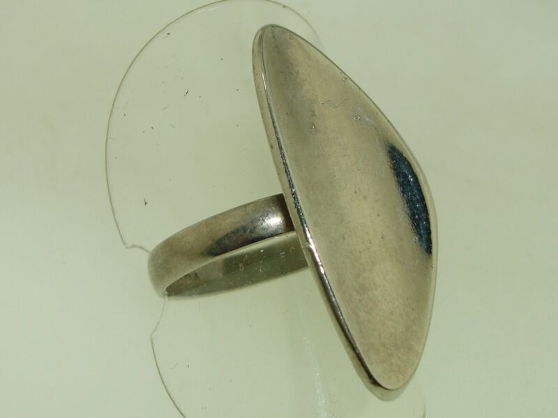 Vintage Vogue Silver Mid-Century Mod Adjustable Ring - Size 7 ¼