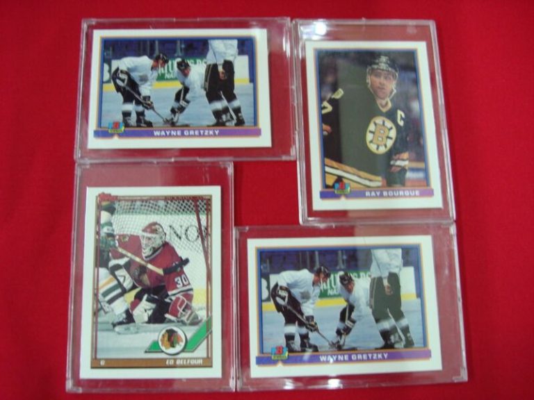1991 Pre-Production Hockey Cards - Bowman & Topps (4 Card Set)