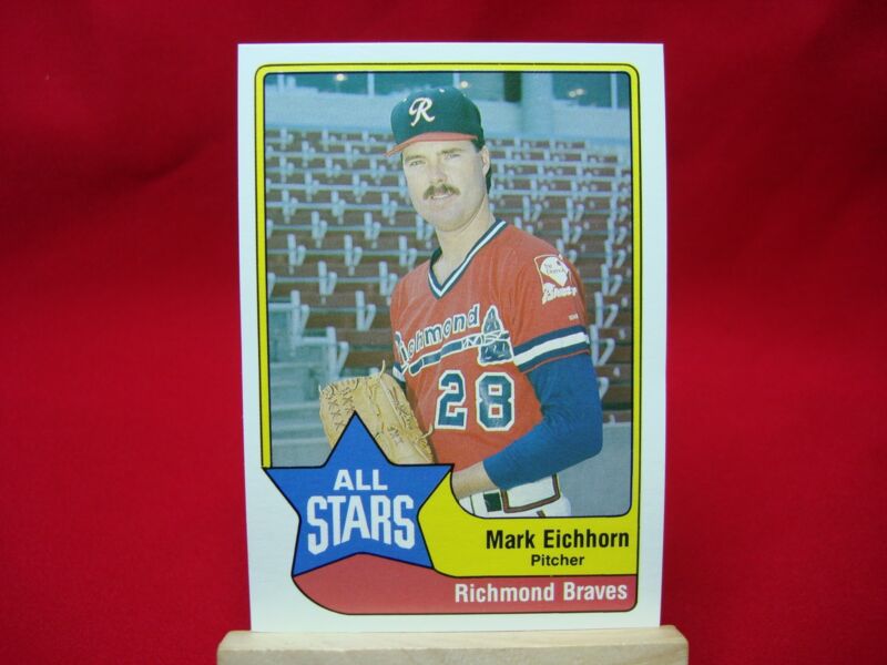 1989 Mark Eichhorn Richmond Braves baseball cards
