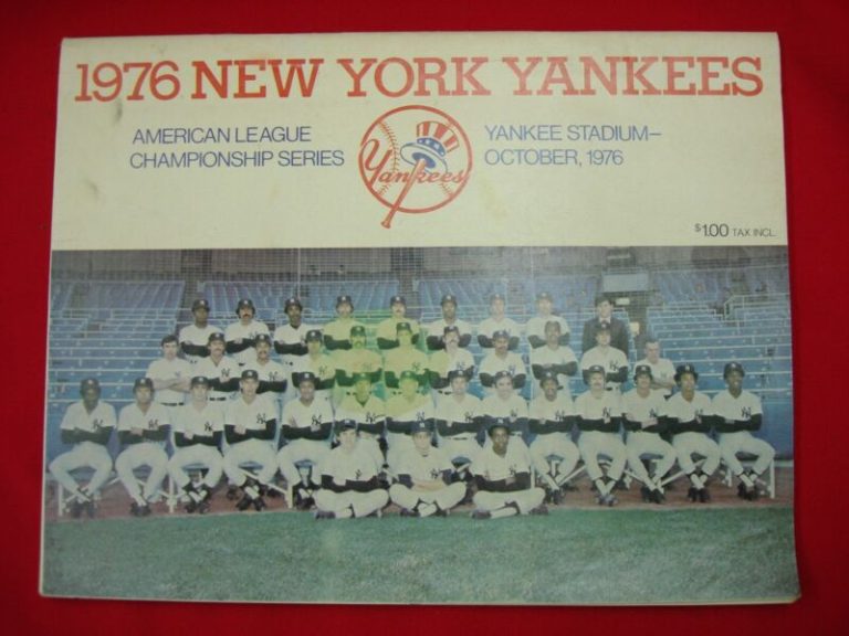 Vintage 1976 New York Yankees ALCS program