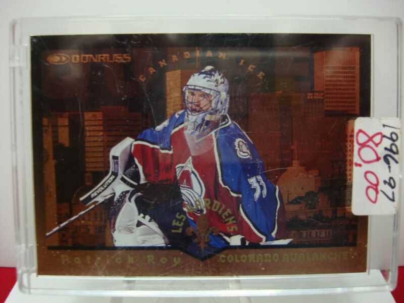 Patrick Roy 1996-97 Donruss Canadian Ice Les Gardiens Hockey Card #0967/1500