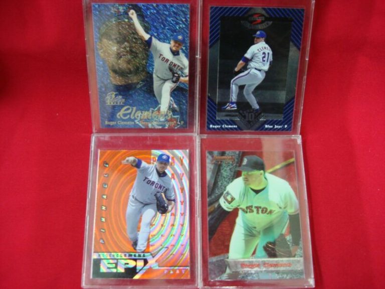 Vintage Roger Clemens baseball cards, Red Sox and Blue Jays