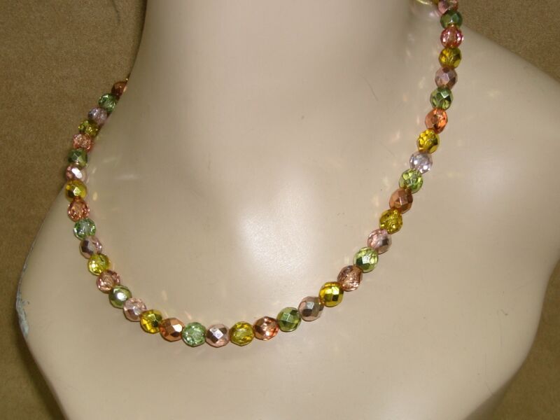 Sparkling Pastel Foiled Choker Necklace