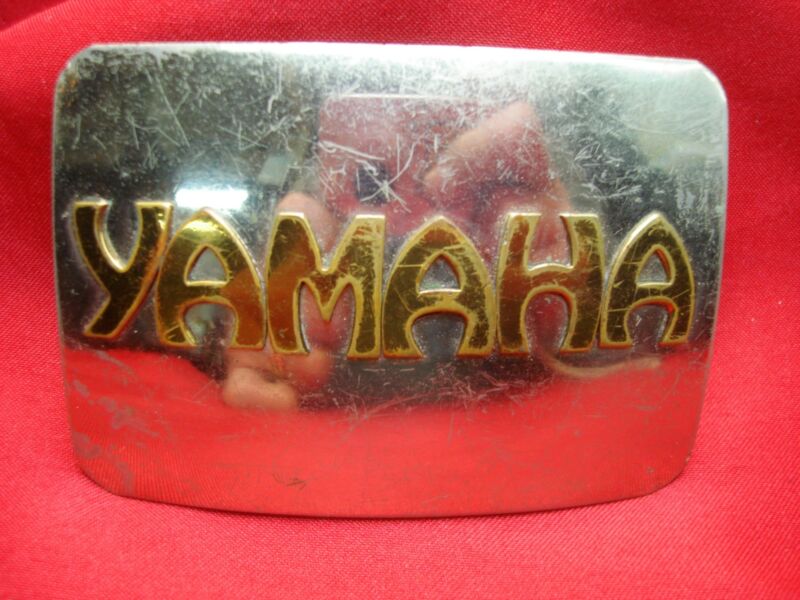 Vintage 1970s Yamaha Western Belt Buckle - Nickel Silver & Brass