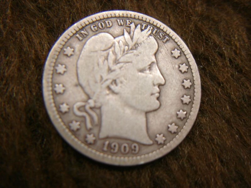 1909-D Barber Quarter - Nice Detail, Excellent Condition