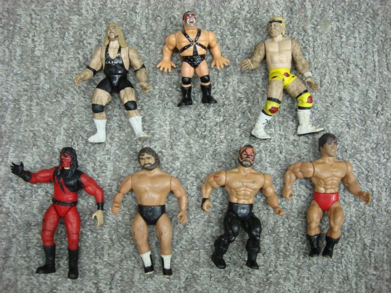 Vintage wrestling figures lot, Remco, Jakks Pacific, 80s & 90s