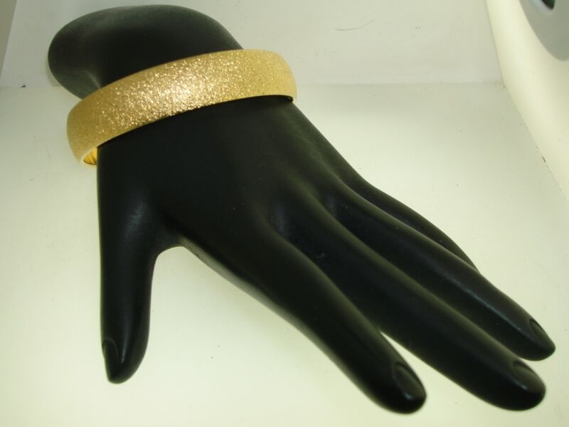 Vintage 1970s Faux Gold Blast Bangle Bracelet