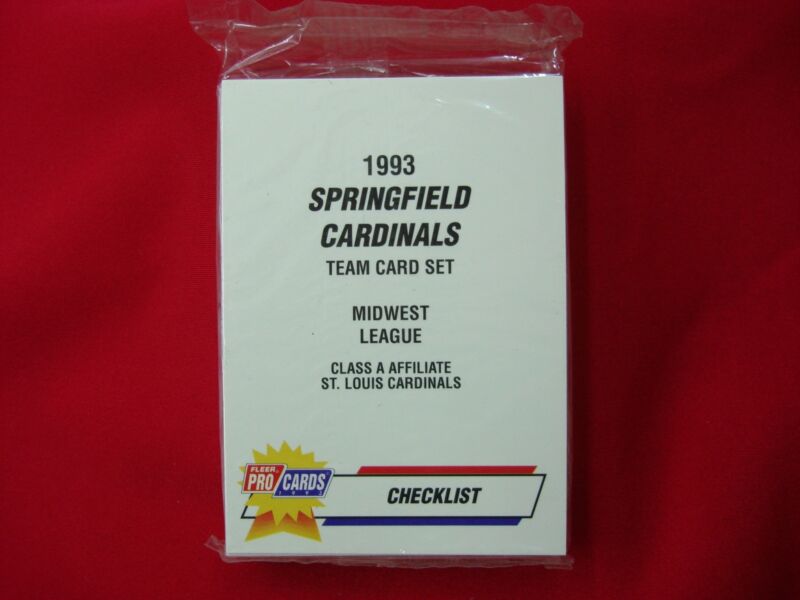 1993 Springfield Cardinals Factory Sealed ProCards Team Set