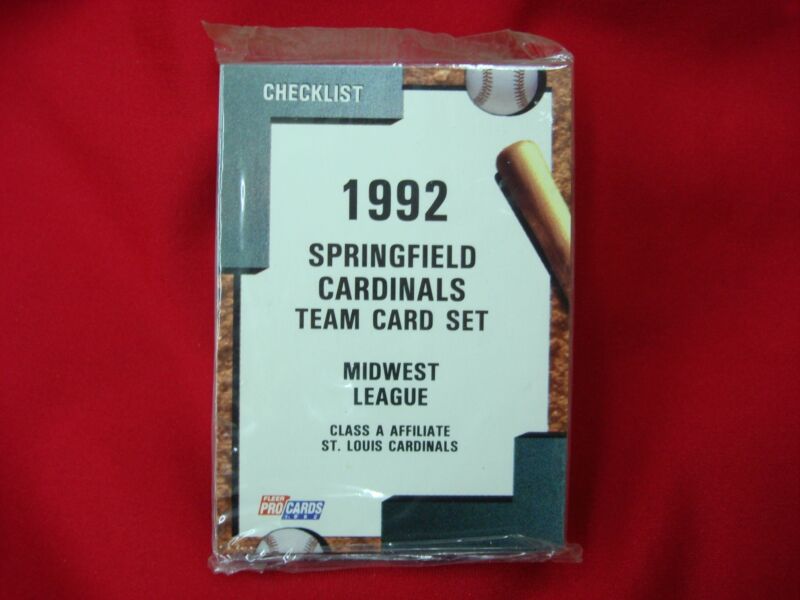 Factory sealed 1992 Fleer ProCards Minor League Baseball Team Set of the Springfield Cardinals.