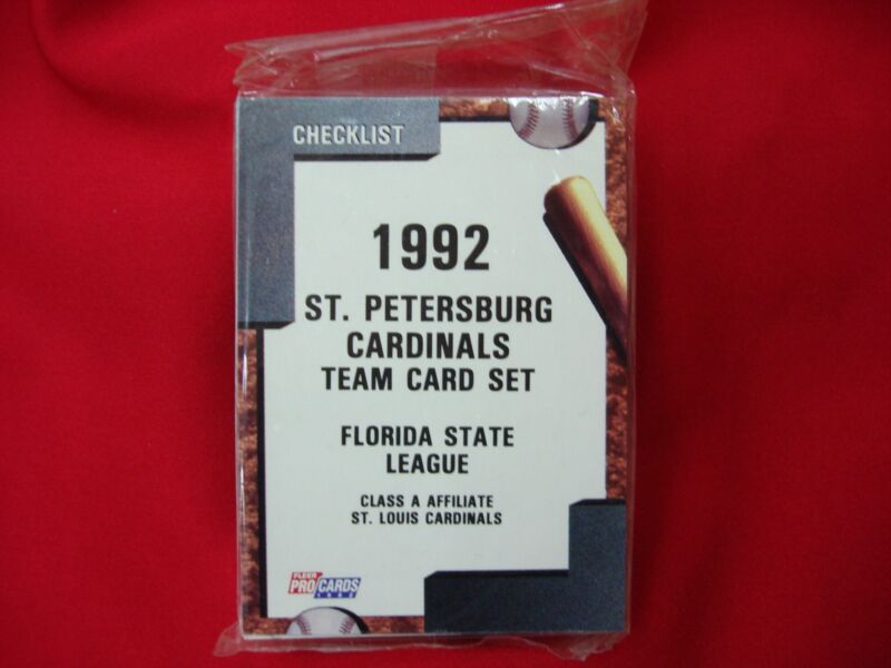 1992 Fleer ProCards St. Petersburg Cardinals MiLB Team Set - Factory Sealed