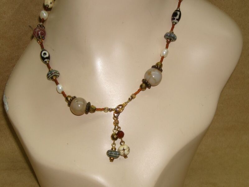 Artisan Crafted Gemstone Toggle Necklace