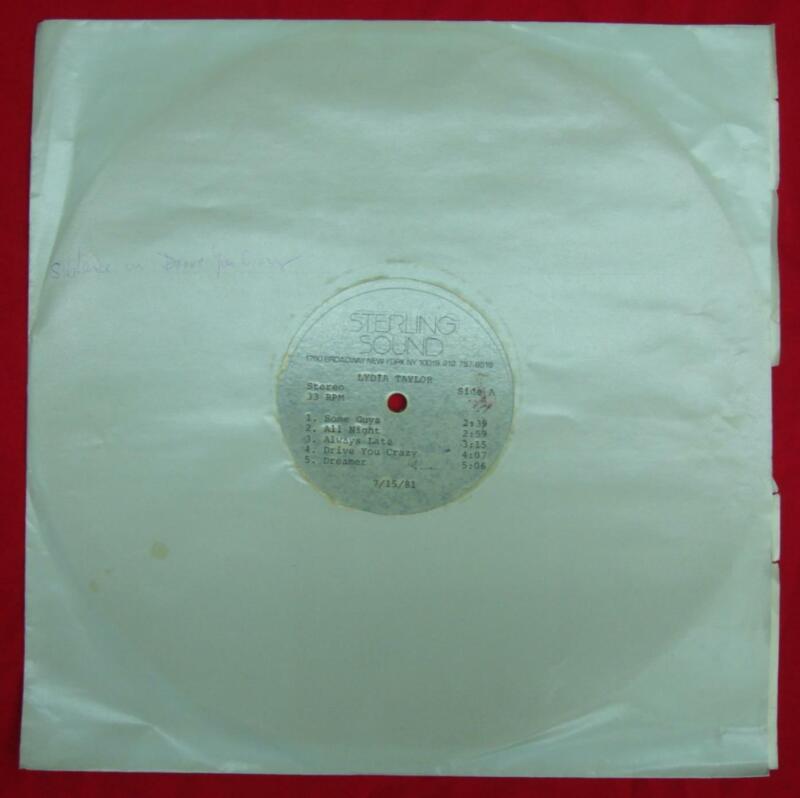 Lydia Taylor 12" Acetate LP Promo - Sterling Sound Demo (1981)