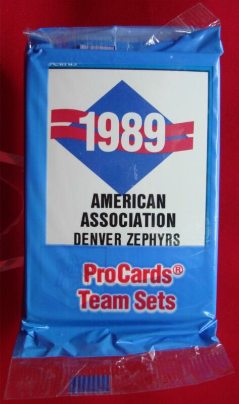 1989 Denver Zephyrs ProCards Minor League Team Set featuring Greg Vaughn